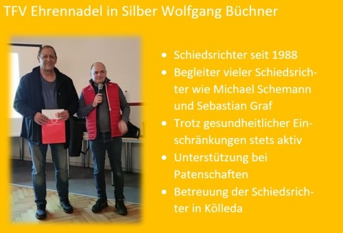 Auszeichnung für Wolfgang Büchner