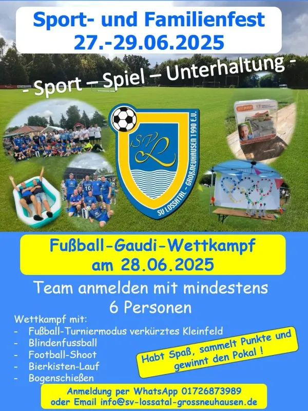 Sport- und Familienfest am kommenden Wochenende