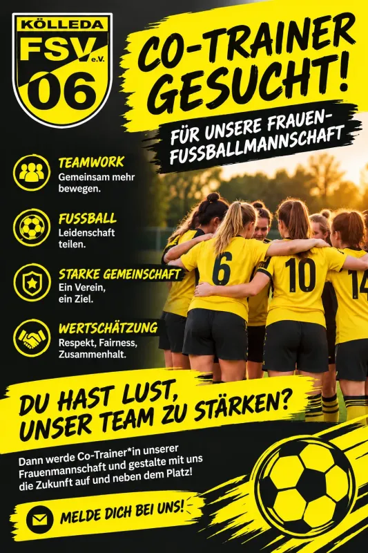 ⚽💛 Co-Trainer/in gesucht! 🖤💛