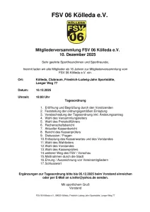 Einladung zur Mitgliederversammlung