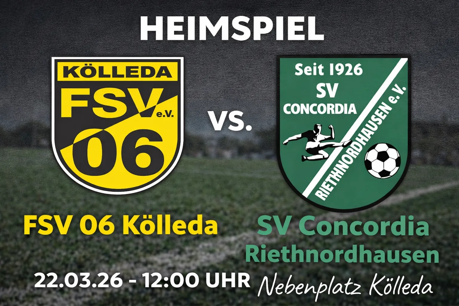 (1F) FSV 06 Kölleda vs. SG Riethnordhausen